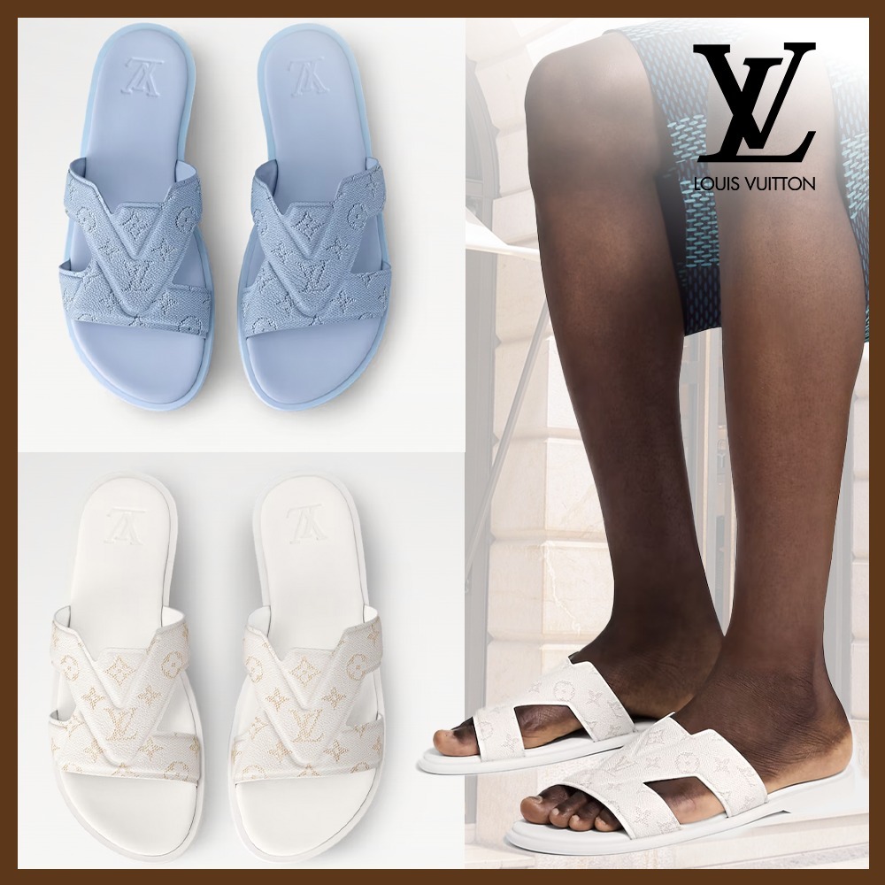 【シンプルでも存在感☆】LV オアシス メンズサンダル