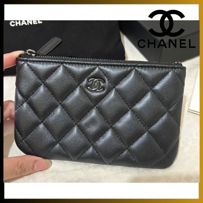 【コイン&カードケースにも /So Black】CHANEL ポーチ
