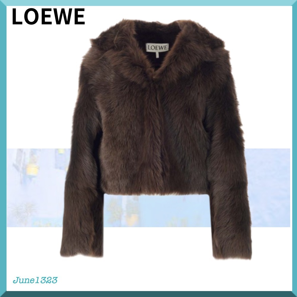 国内配送【LOEWE】シアリング フード付き ジャケット