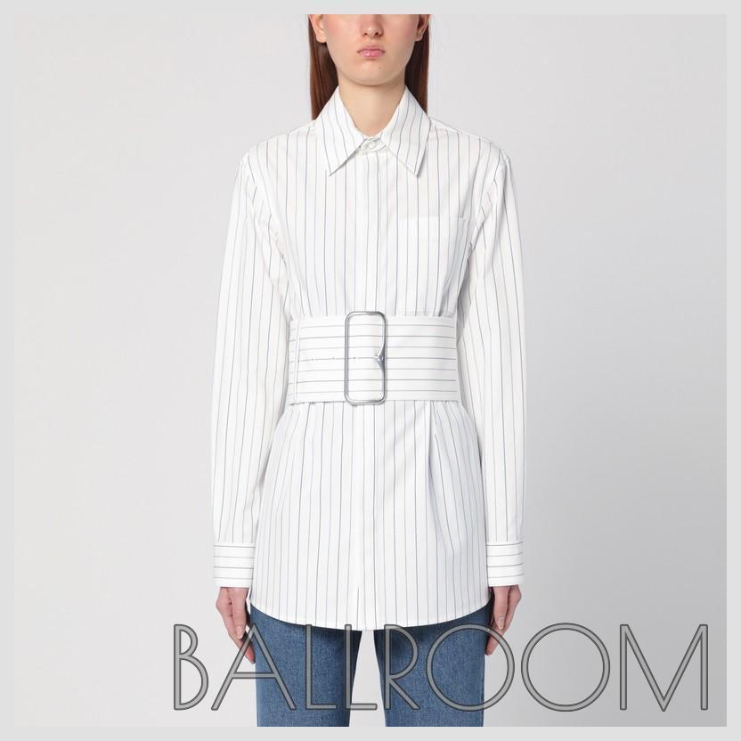 スカート BURBERRY WHITE MIDI SKIRT WITH SEQUINS