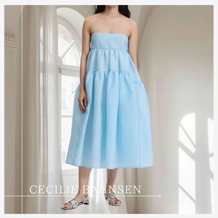 CECILIE BAHNSEN ★シルクのシドニードレス ブルー★送関込 ブルー(青)系 CECILIE BAHNSEN(セシリーバンセン) - 海外通販