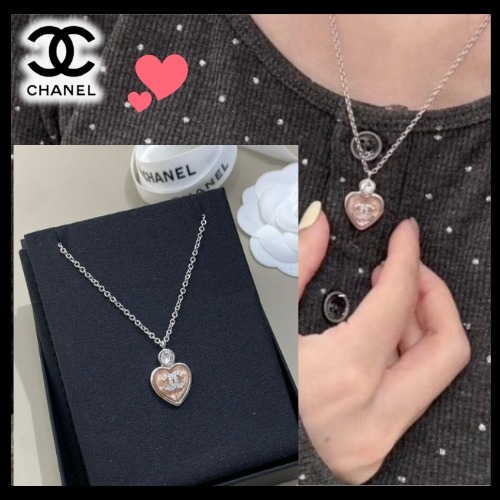 ピンクハート☆25S☆【CHANEL】ペンダント ネックレス