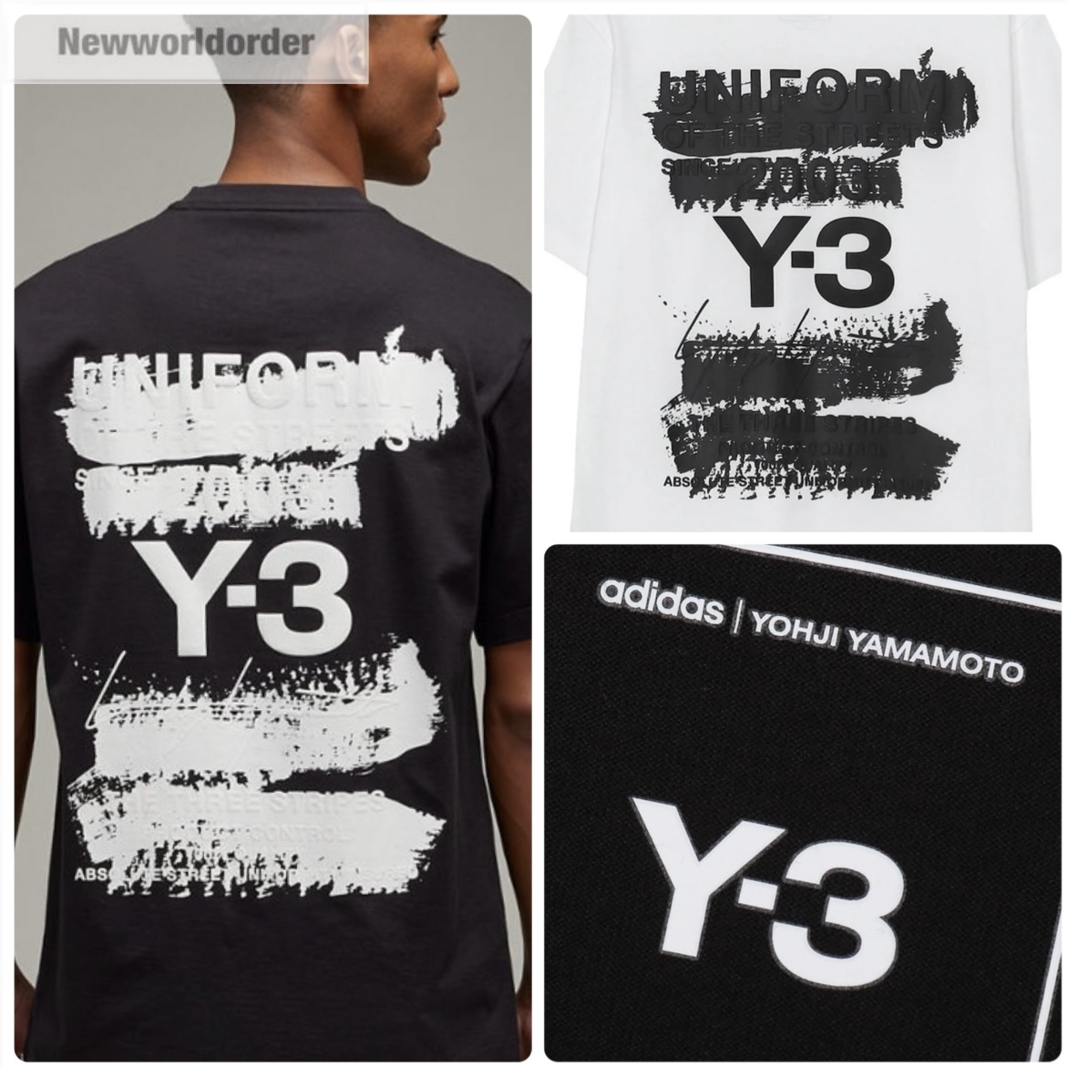 【ペイントロゴ】ヨウジヤマモト Y-3 グラフィックTシャツ