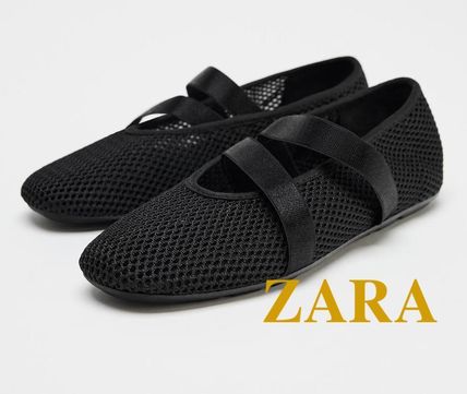 ブラック（黒）系 ZARA(ザラ) バレエシューズ(レディース
