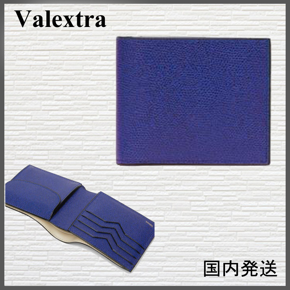 【関税無料】Valextra 小銭入れ付き二つ折り 4カード 入り