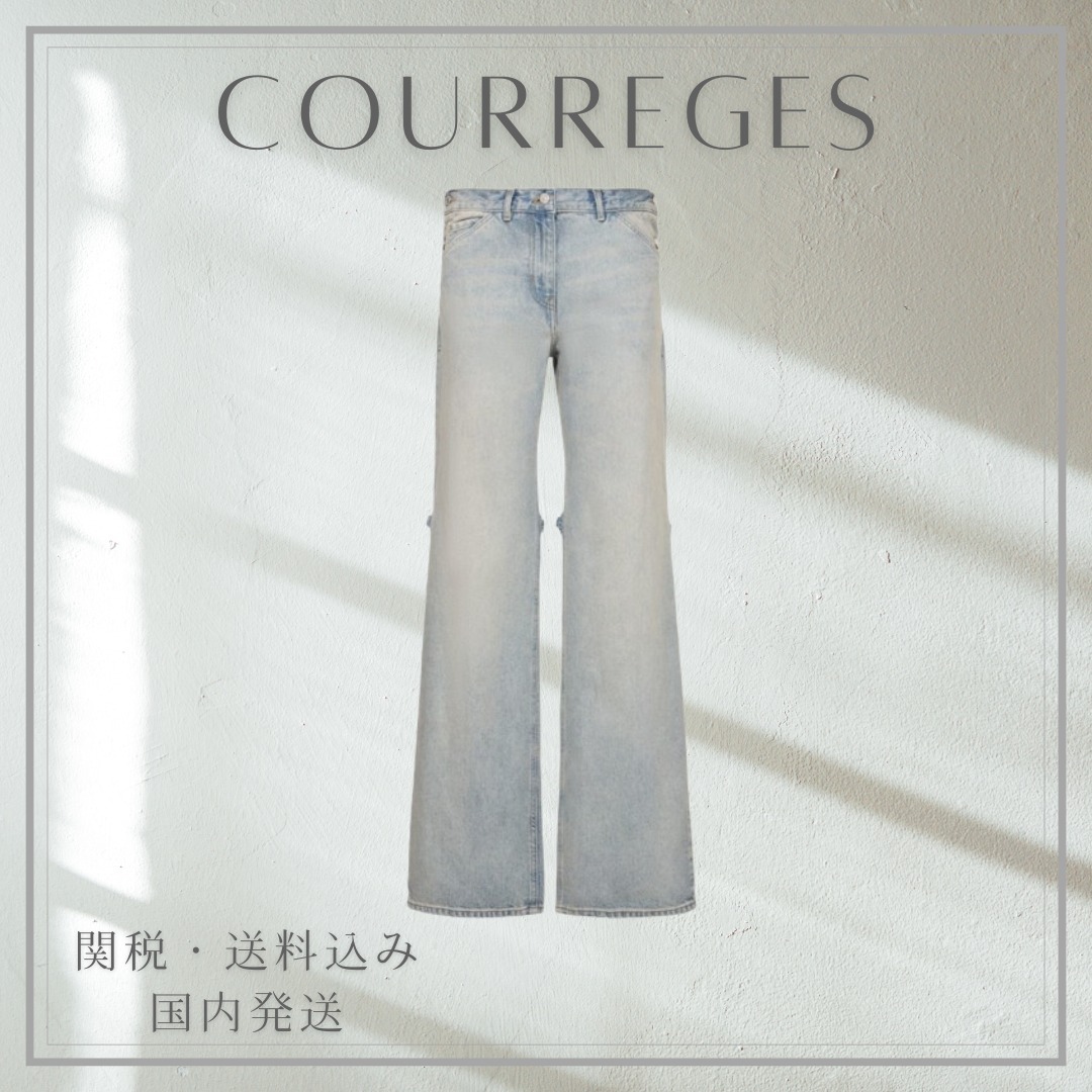 【Courreges】Sailor コットンデニム バギージーンズ