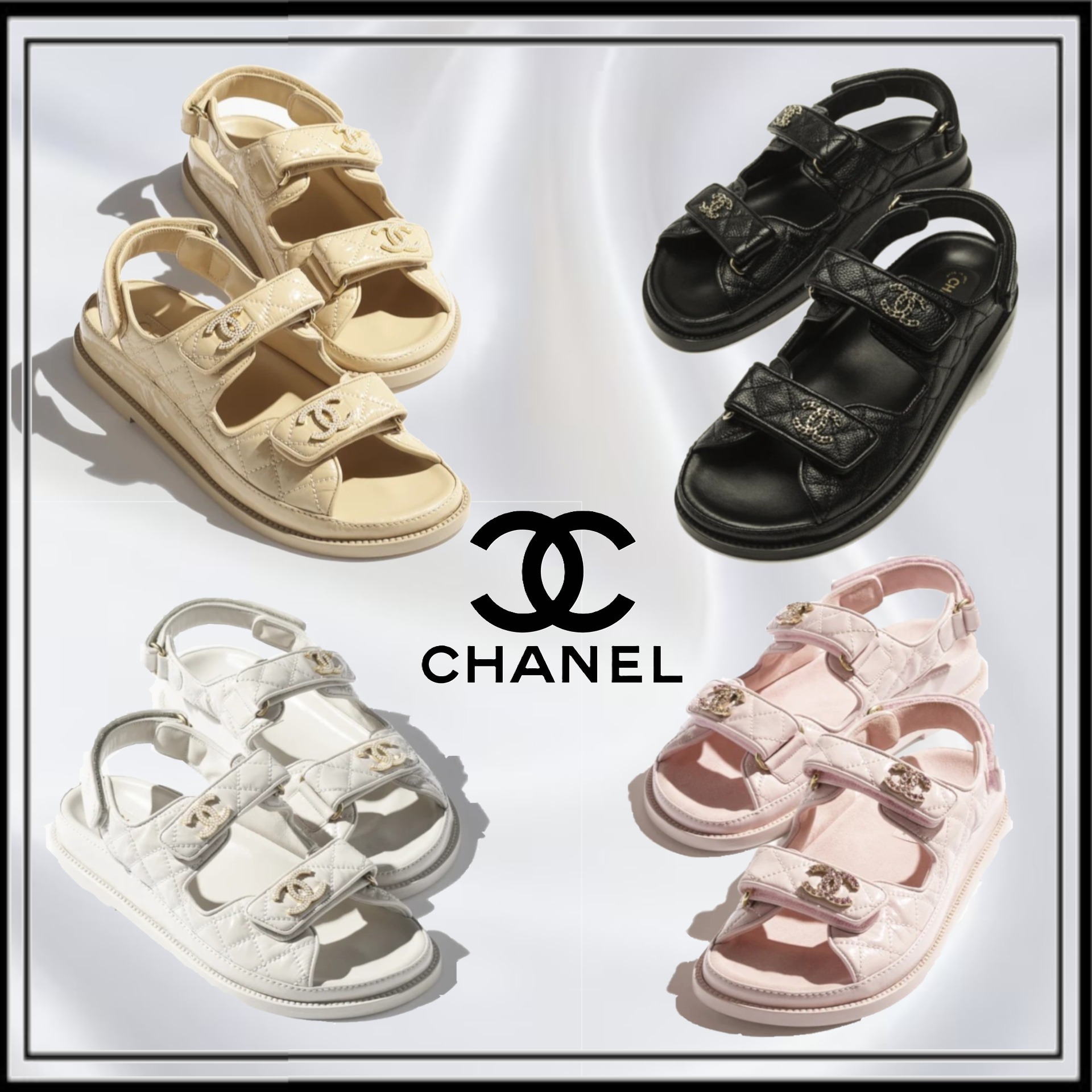 ◆入手困難 ◆【CHANEL】フットベットサンダル キャビアスキン