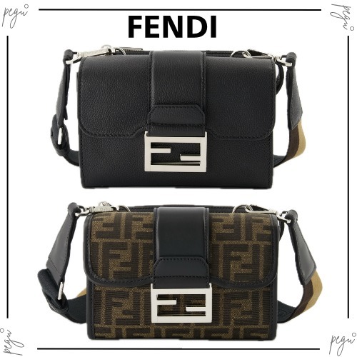 【FENDI】国内発送 メンズ ダブルバゲット レザー バッグ