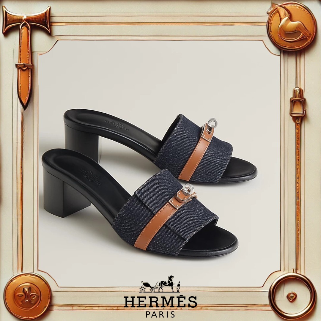 シックなデザイン HERMES サンダル 《ジジ》 50