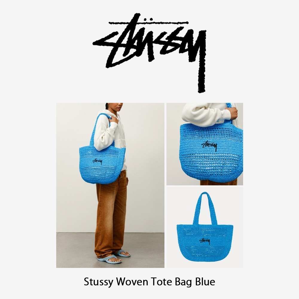 【Stussy】 正規品★ Woven Tote Bag Blue