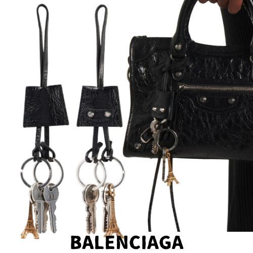 【BALENCIAGA】ルシティチャーム エッフェル レザーキーホルダー