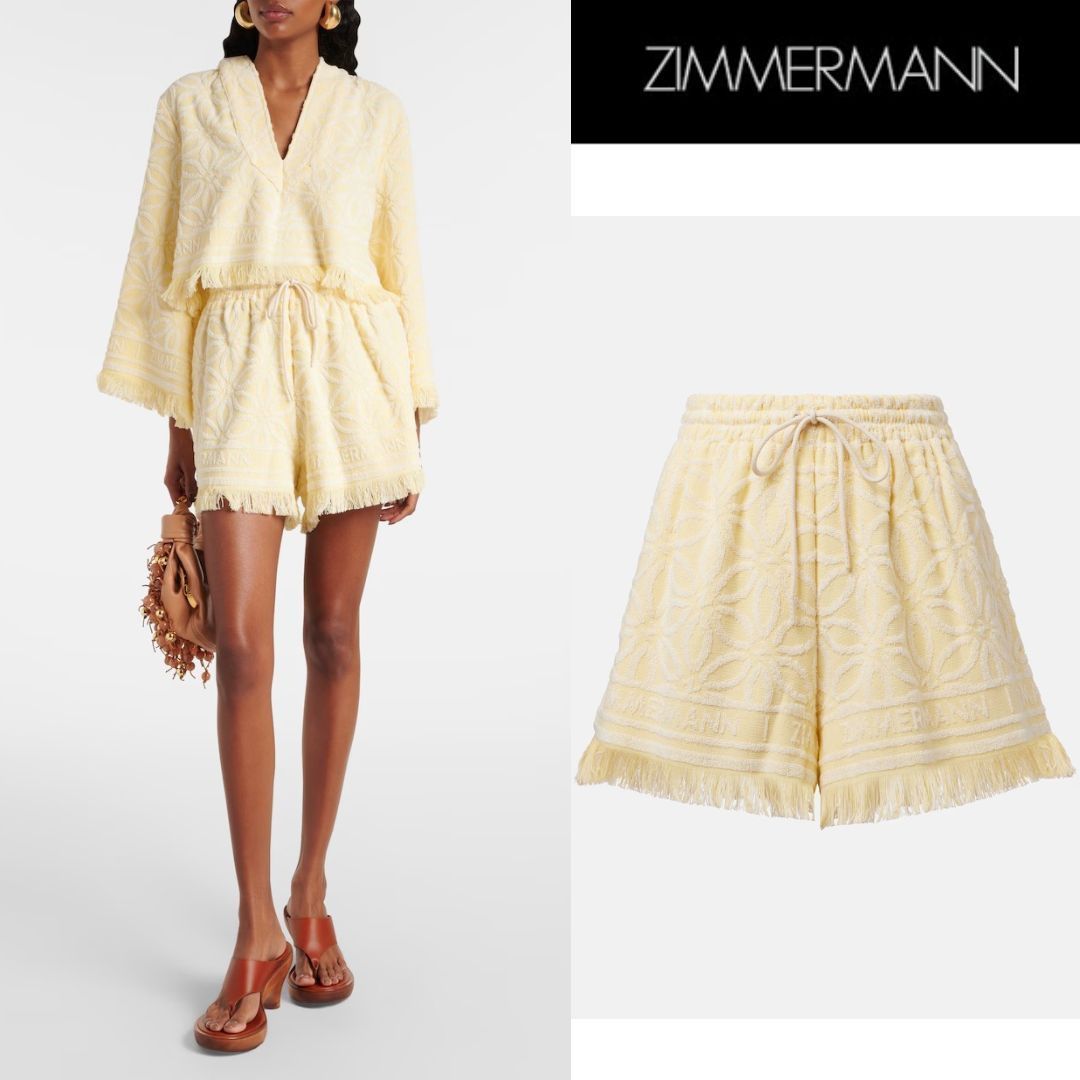 【Zimmermann】Coco cotton terry shorts
