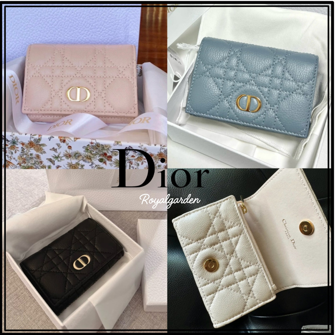 【国内発送】Dior Caro Glycine ウォレット 二つ折り財布
