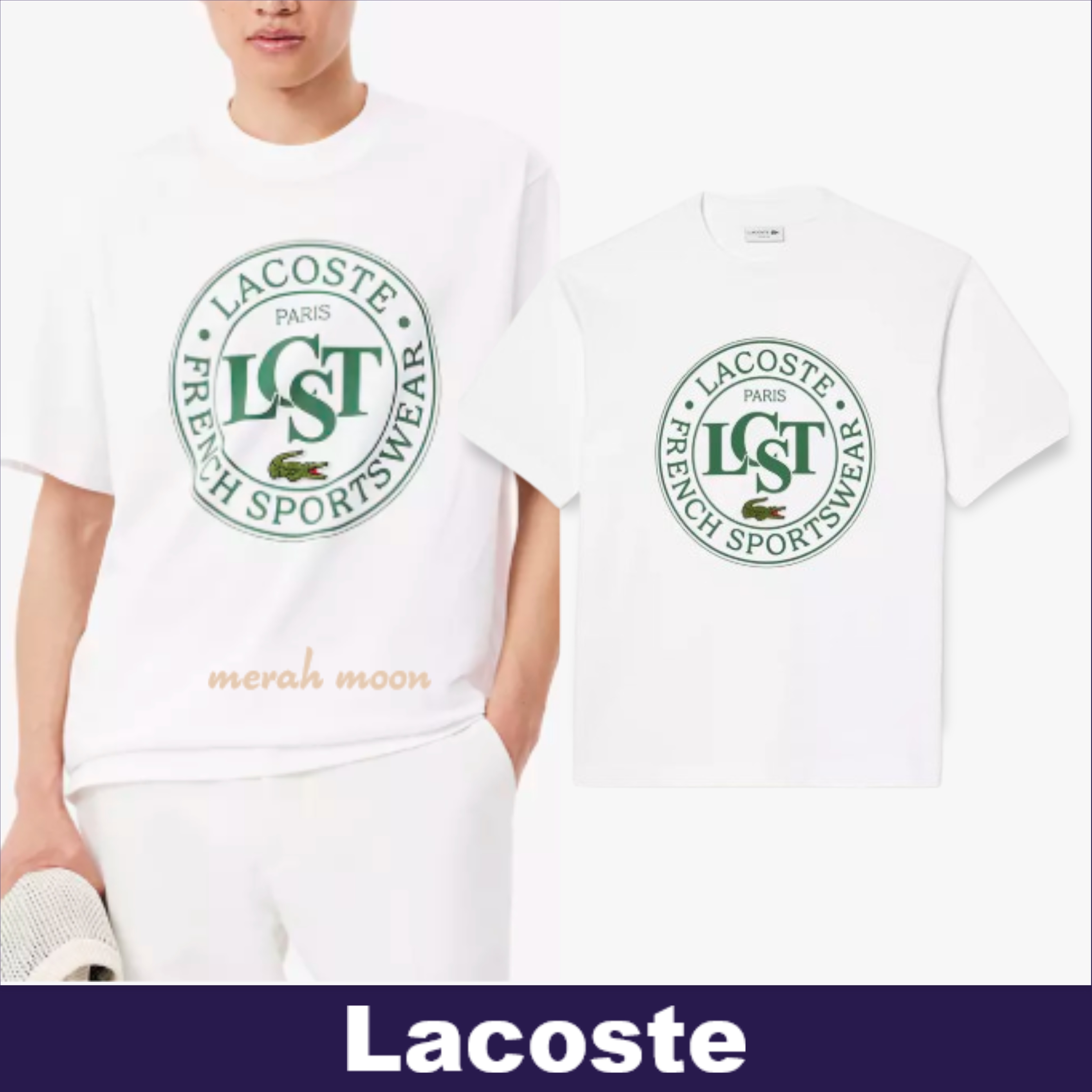 Lacoste【オーバーサイズ☆ Heavy Cotton Printed T-shirt】