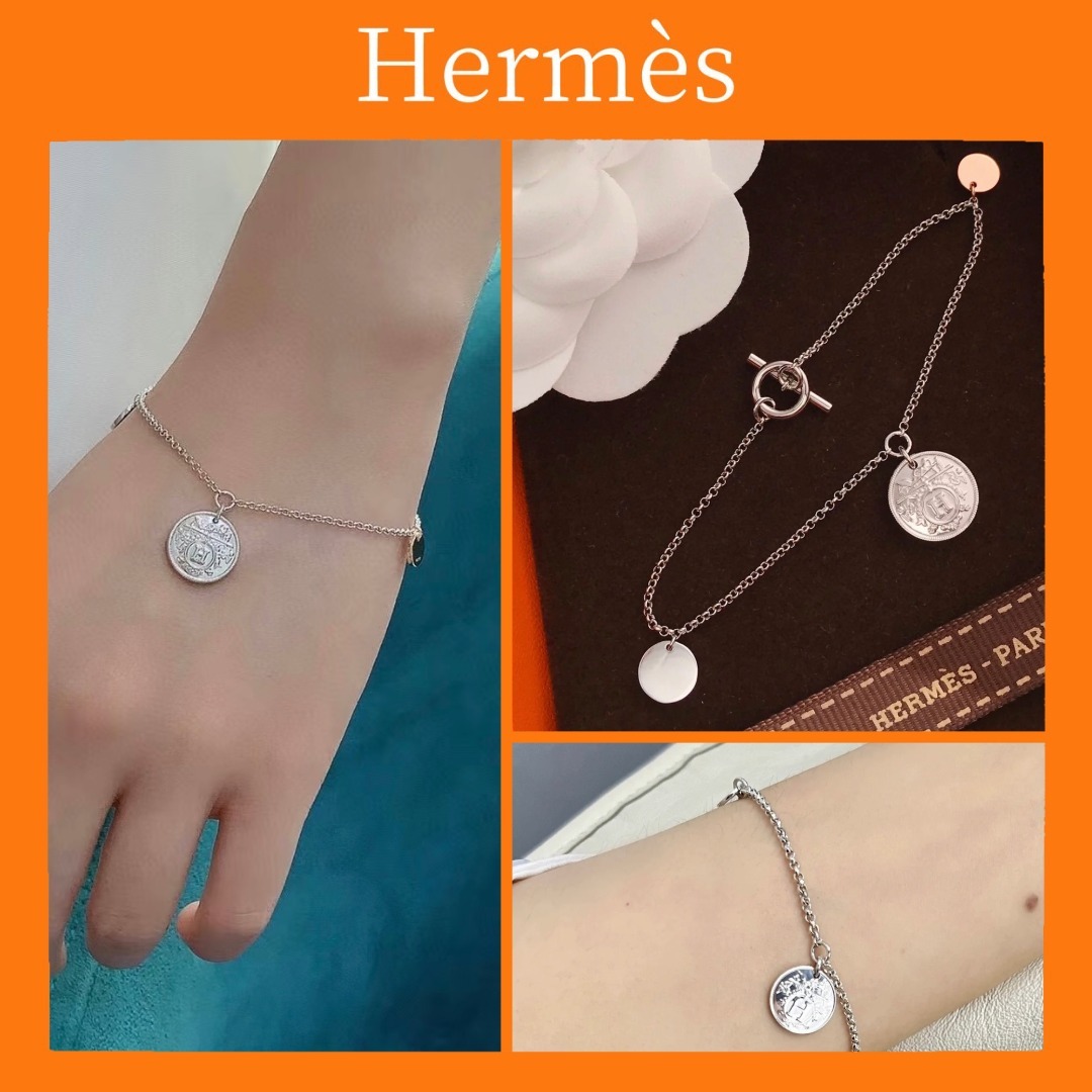 ★上品な装いに★HERMES Ex Libris ブレスレット PM