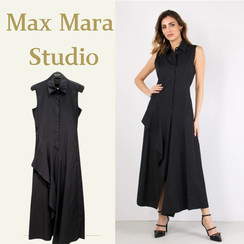 関税込【Max Mara Studio】《KERAS》ポプリンAラインドレス