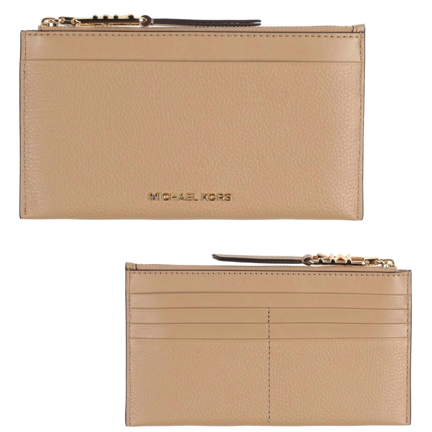 送料関税込☆MICHAEL MICHAEL KORS ロゴ レザー カードホルダー