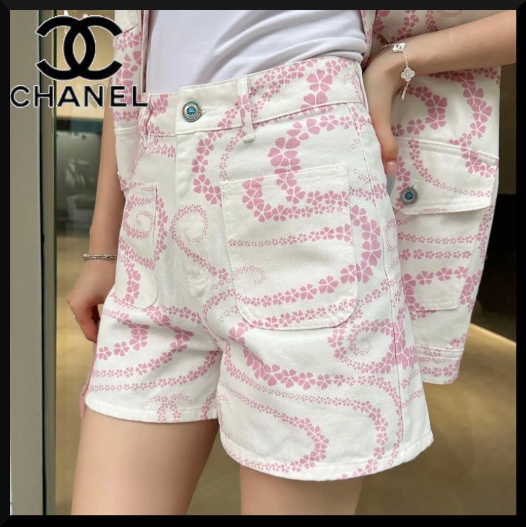 【スッキリ見せてくれる】CHANEL デニムハーフパンツ