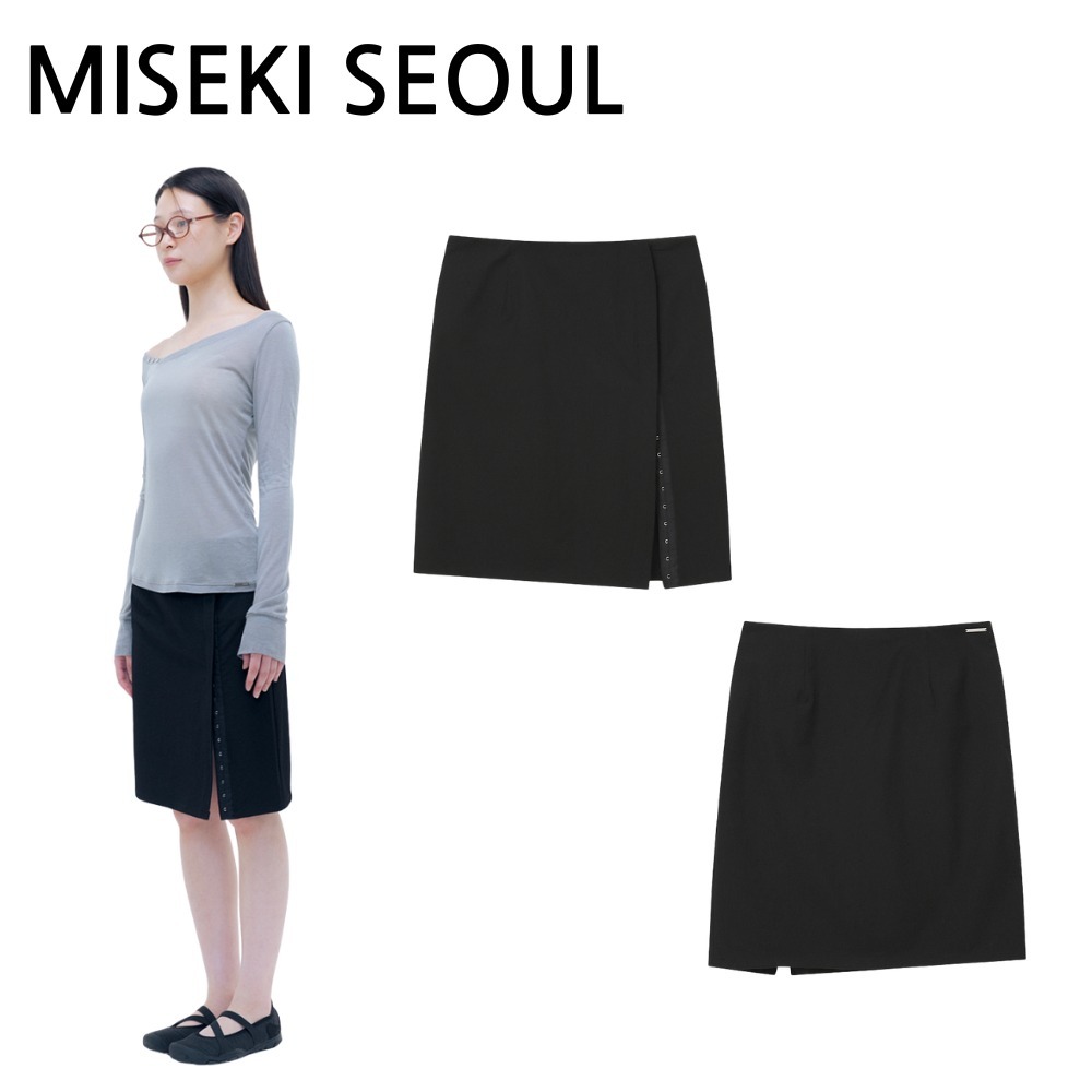 ★MISEKI SEOUL★ HOOKANDEYE SLIT SKIRT