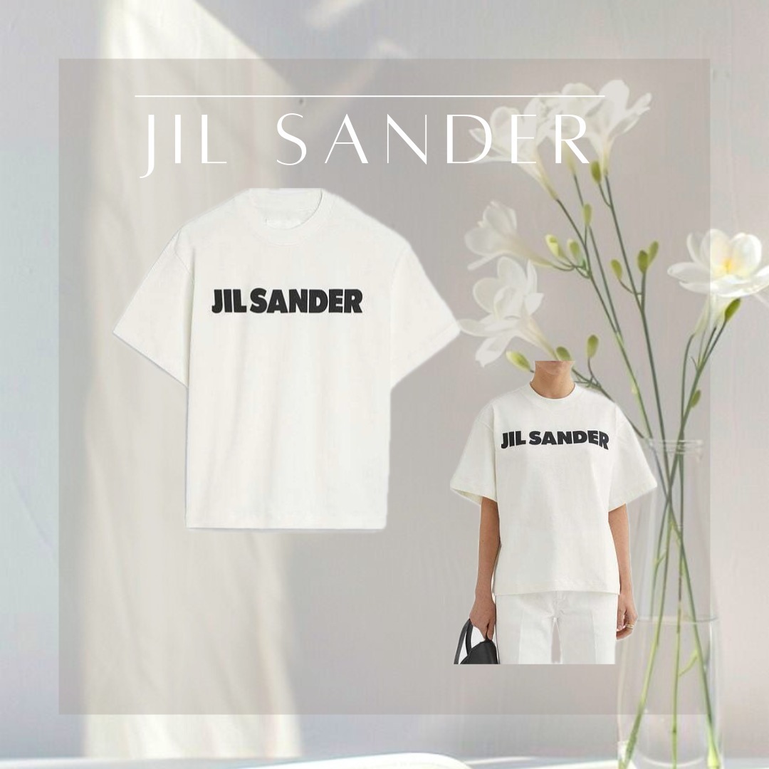 JIL SANDER コットン ロゴ Tシャツ ホワイト