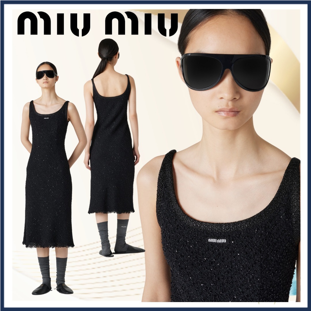 【MiuMiu】ブークレラメドレス