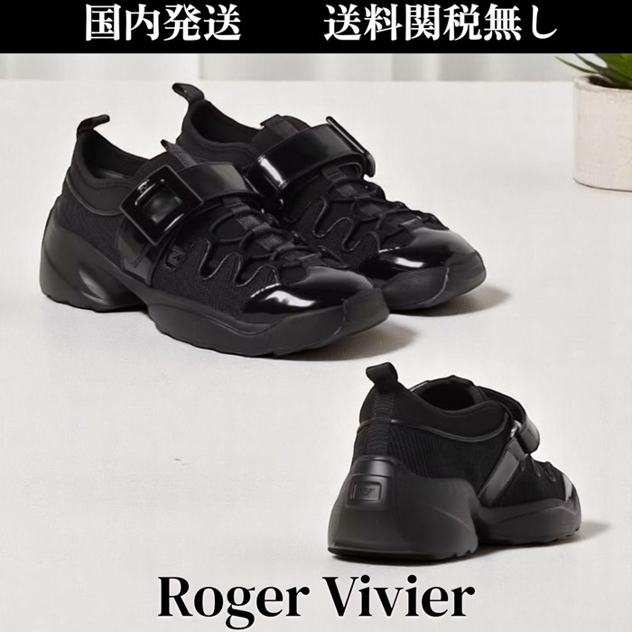 Roger Vivier★メッシュ＆パテントレザー スニーカー