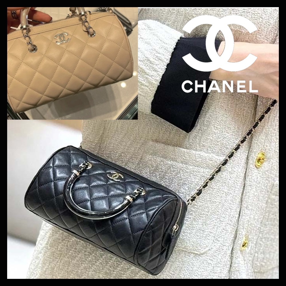 コロンと可愛いCHANEL♡クラッチwithチェーン ベージュ