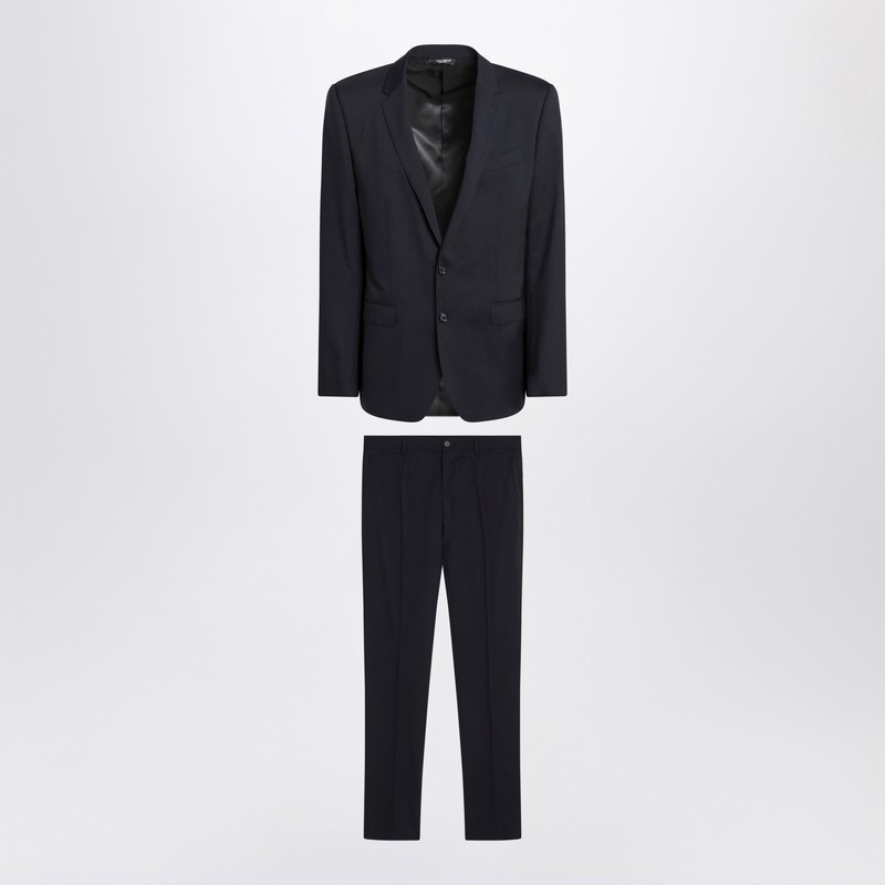スーツ（メンズ） Dolce&Gabbana Blue single-breasted virgin wool suit
