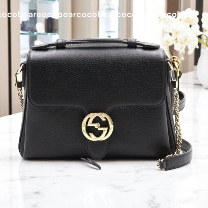 ヴィンテージ☆Gucci グッチ☆インターロッキングフラップバッグ