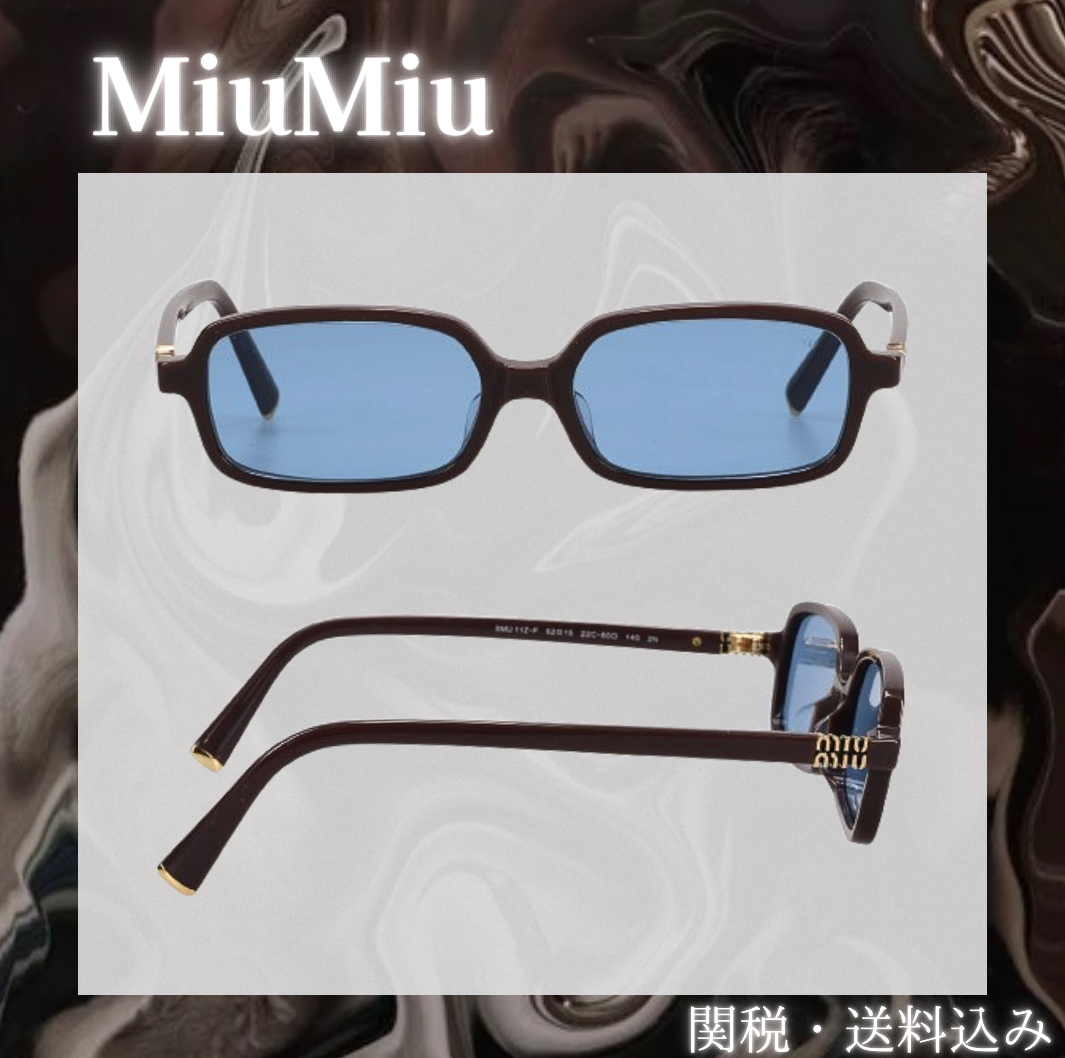 MiuMiu ロゴ サングラス ブルーレンズ【注目商品】SS25 新作 ★