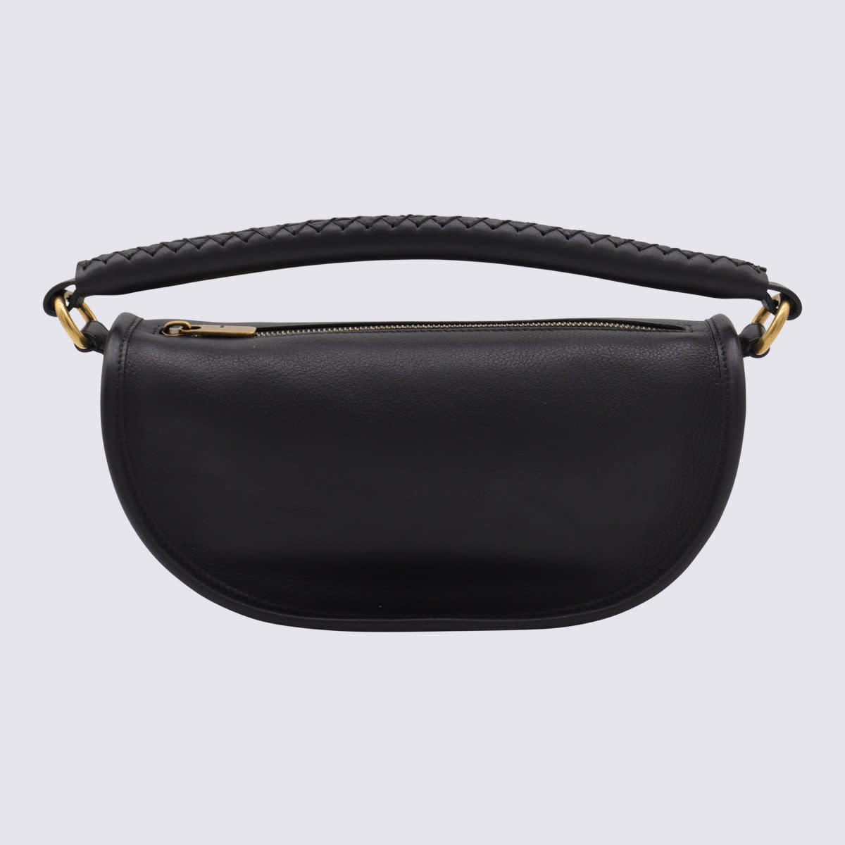 【送料&関税込】Burberry Black Leather Clip Shoulder Bag