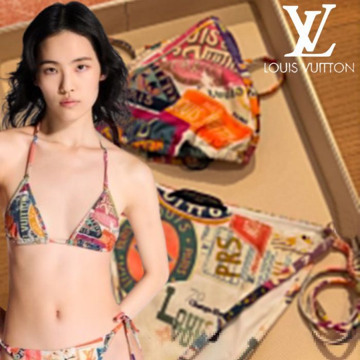 【オーラを放つ♪国内発】LV トラベルパッチ ビキニトップ