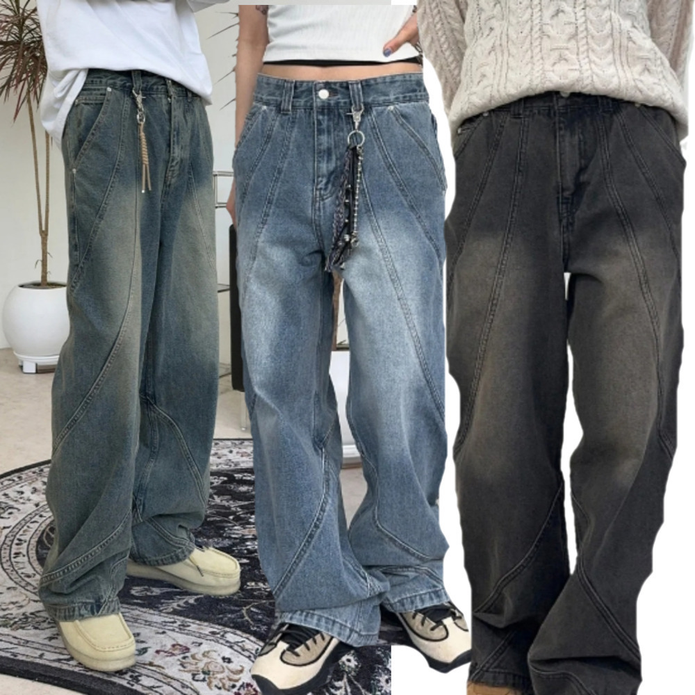 SATIIIZ/Doiff Twisted Denim Pants/ユニセックス