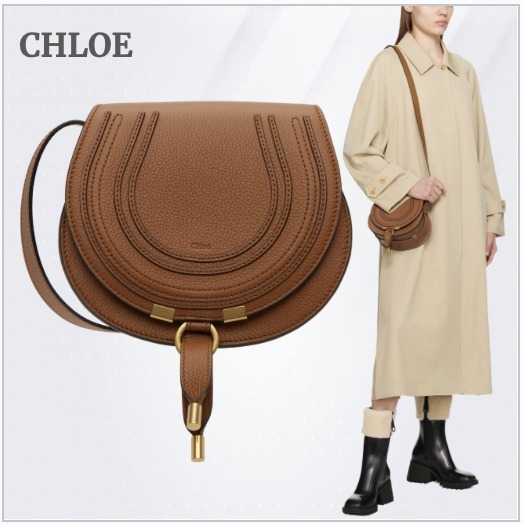 【Chloe】タン スモール Marcie サドルバッグ