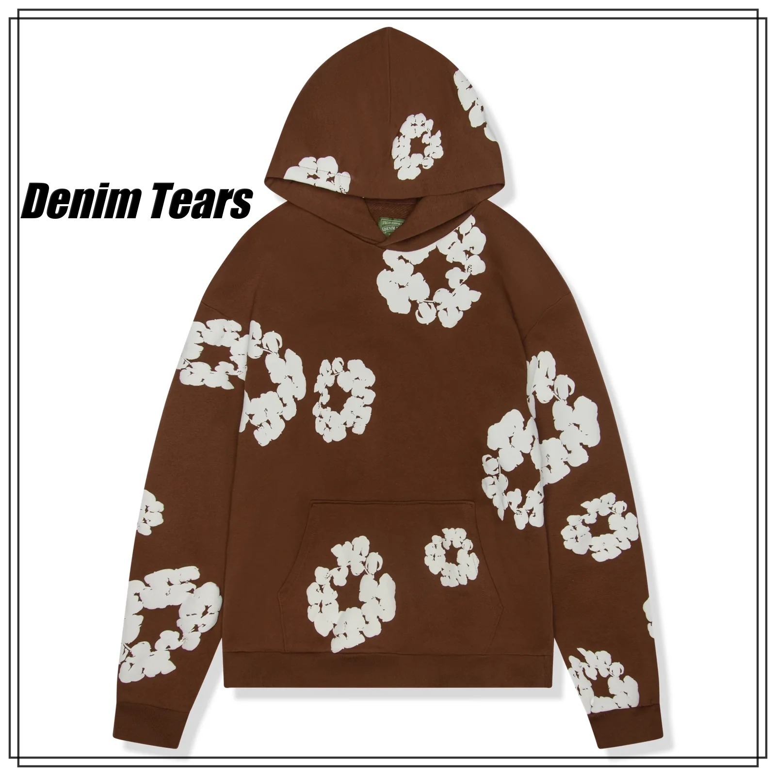 Denim Tears コットン ブラウンフード付パーカー 関税送料込
