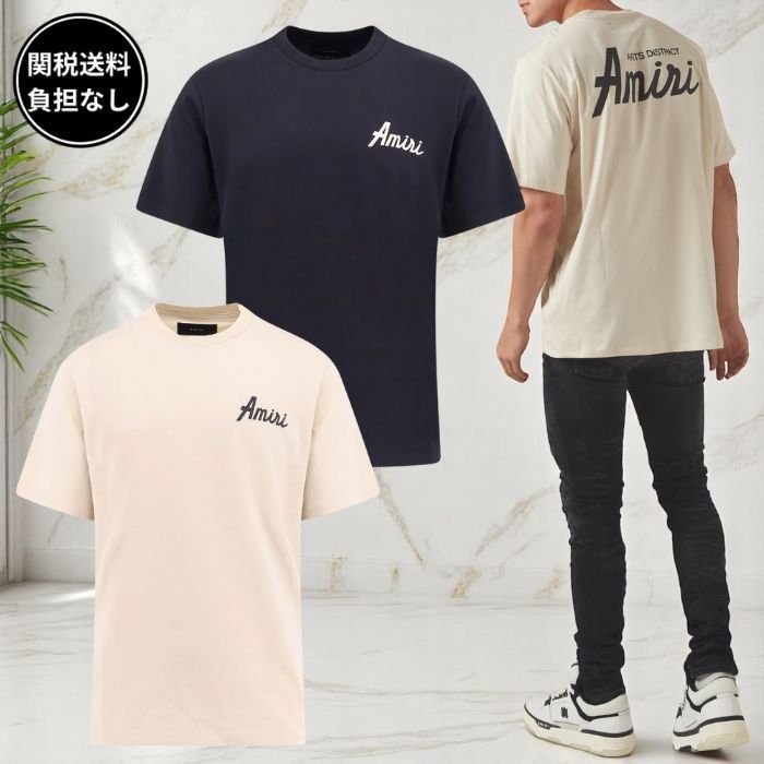 AMIRI ロゴシティプリント 半袖 Tシャツ コットン 関税送料込