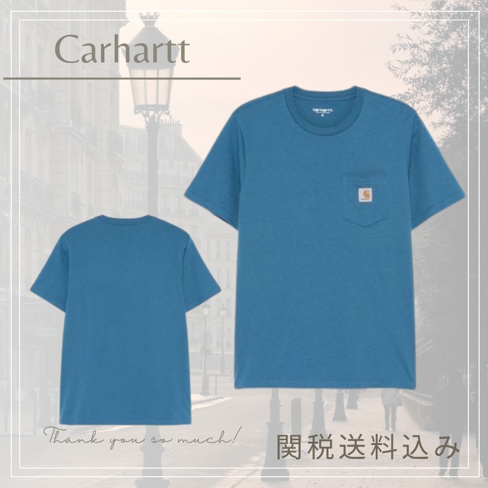 【Carharrt】カーハート  Wip T-shirt applied pocket ブルー