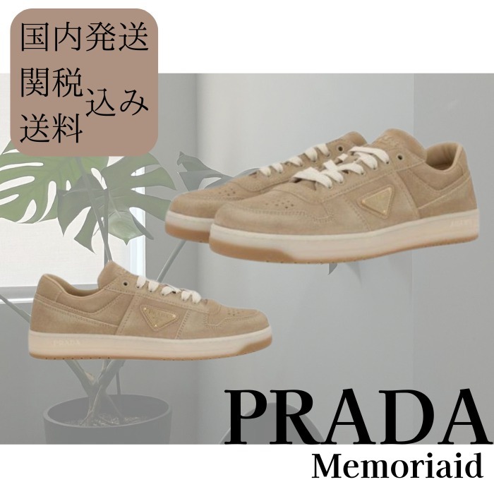 【可愛いスニーカー♪】PRADA Downtown Sneaker In Delave Suede