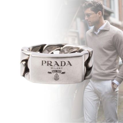 シルバー（銀色）系 PRADA(プラダ) 指輪・リング(メンズ) - 海外