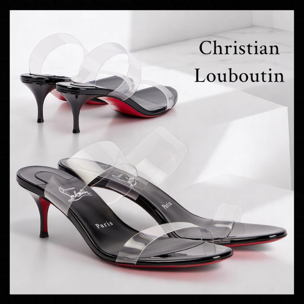 【CHRISTIAN LOUBOUTIN】Just Nothing 55 PVC サンダル