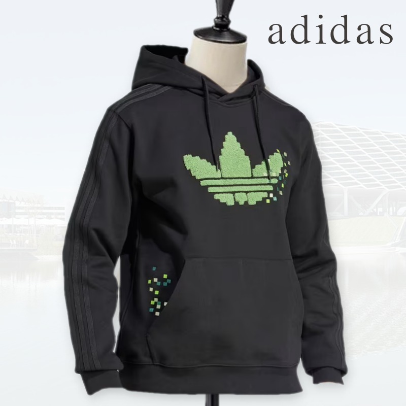 送料込*adidas×MINECRAFT*ピクセルトレフォイルフーディ