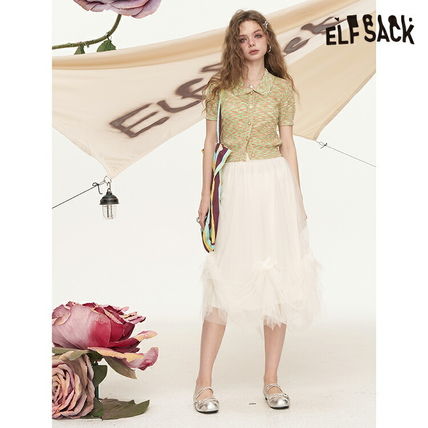 送料無料 ELFSACK スカート ミモレ丈 ニット 楽天市場】送料無料 ELFSACK スカート ミモレ丈 Aライン 白