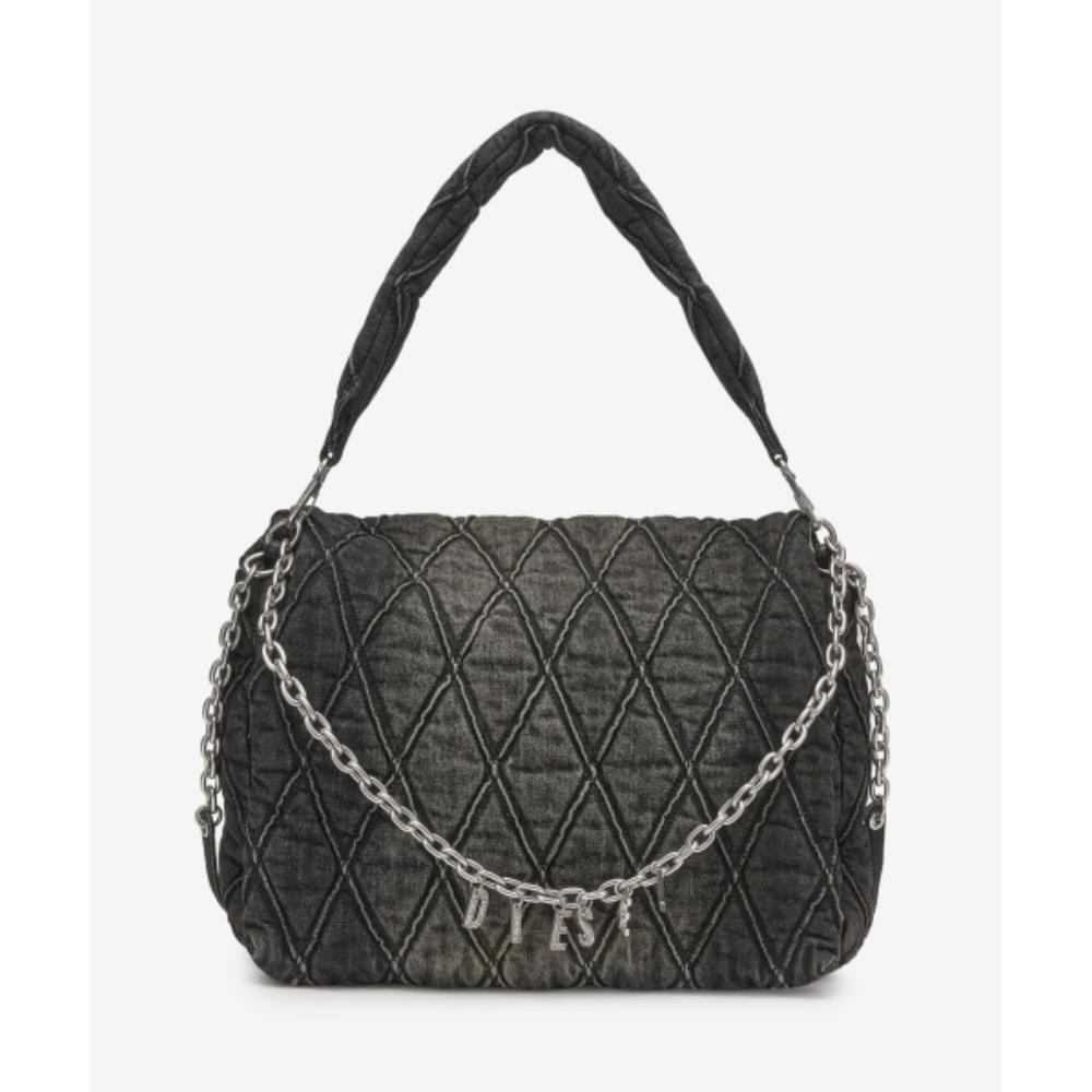 ◆DIESEL◆ Charm D L Shoulder Bag Black X09782P6330T8013 X09