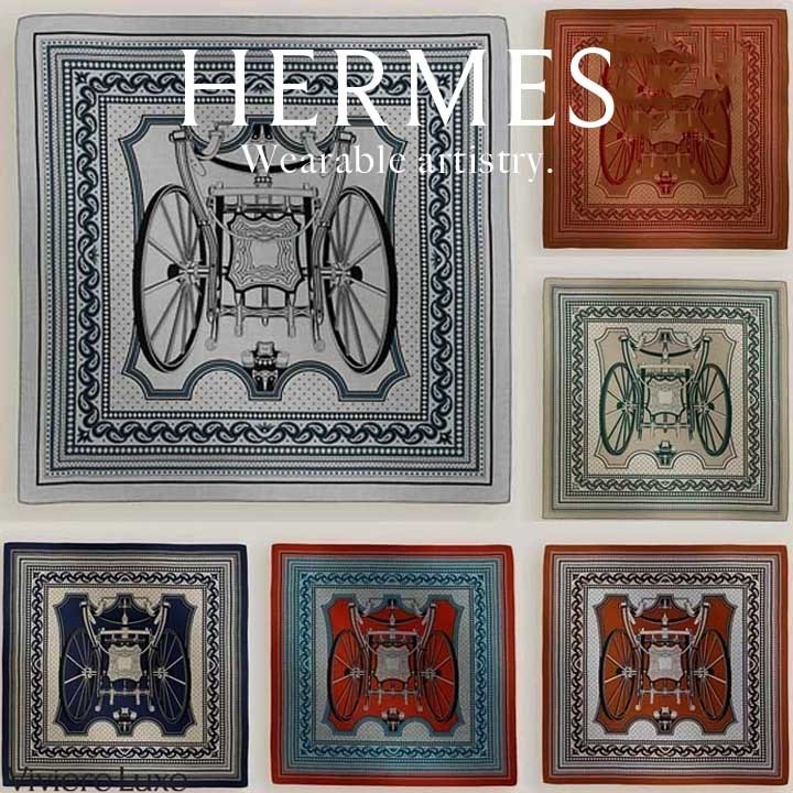 *限定*【HERMES】140 歴史を纏う四輪馬車モチーフのカシシル