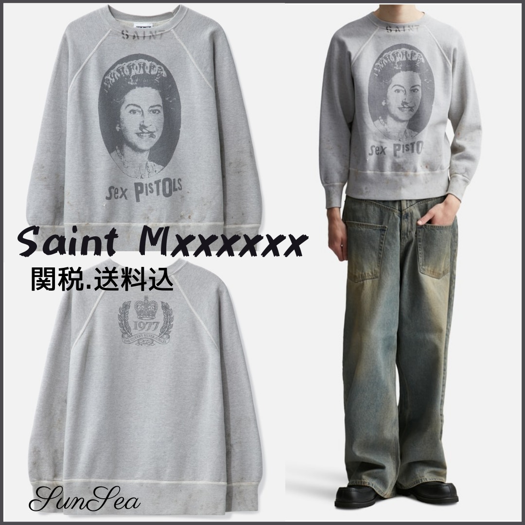 関税送料込【Saint Mxxxxxx】 Sex Pistols Queen Sweatshirt
