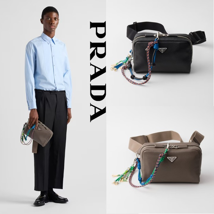 【PRADA】トリック付 ヴィッテロダイノレザー ショルダーバッグ