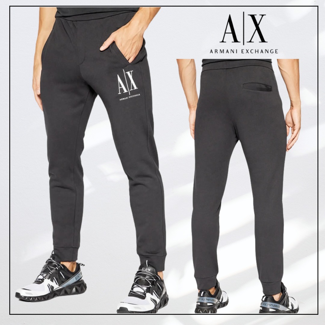 XL/XXL 【A/X ARMANI EXCHANGE】ロゴ刺繍のトラックパンツ