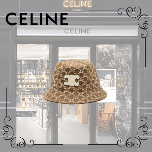 CELINE セリーヌ ロゴ トリオンフ バケットハット