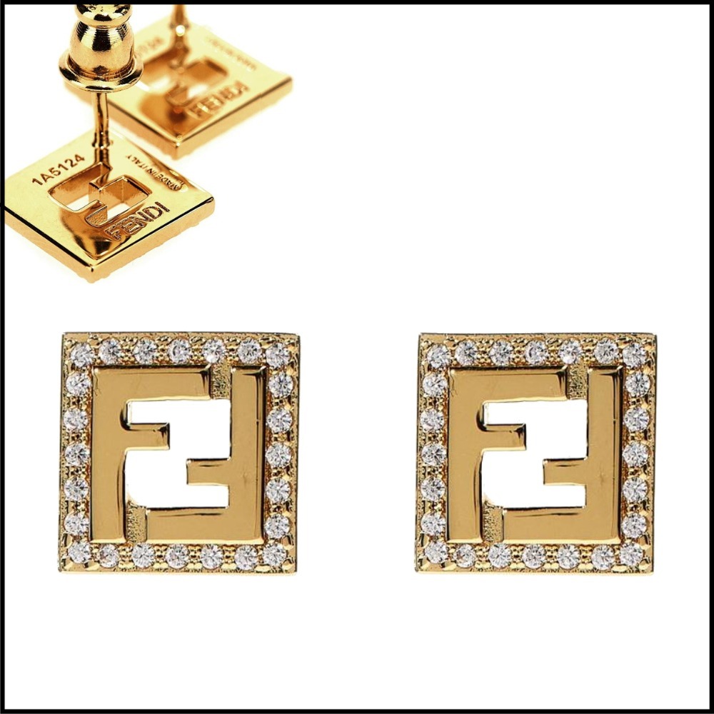 25SS FENDI フォーエバー フェンディ ピアス ゴールド FF ロゴ