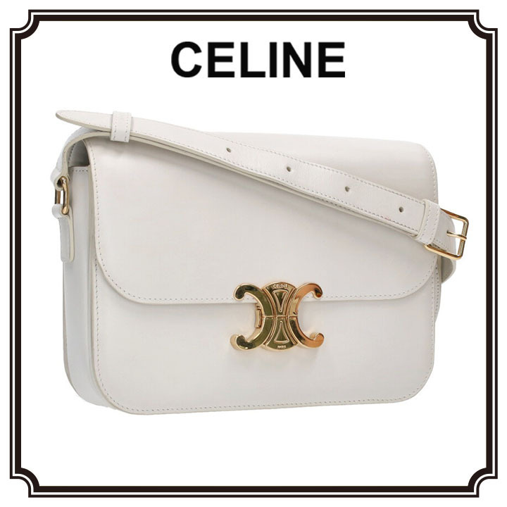 【 CELINE 】トリオンフシャイニーカーフスキンショルダーバッグ